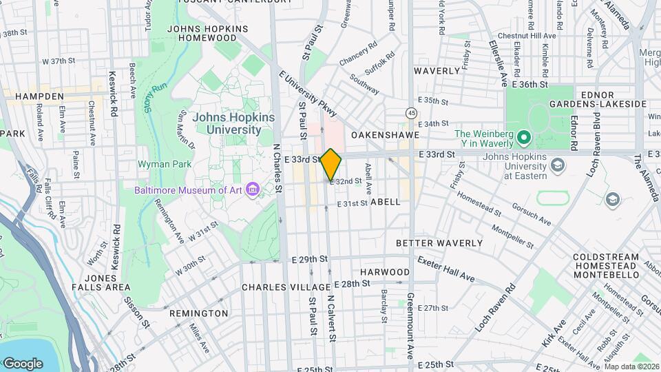 3133 N Calvert St Map and Location Details