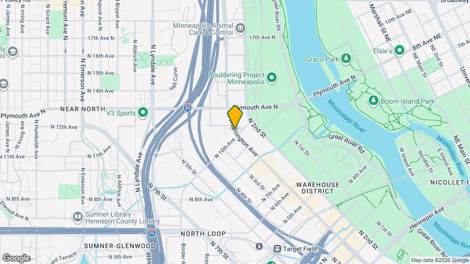 1117 N Washington Ave Map and Location Details