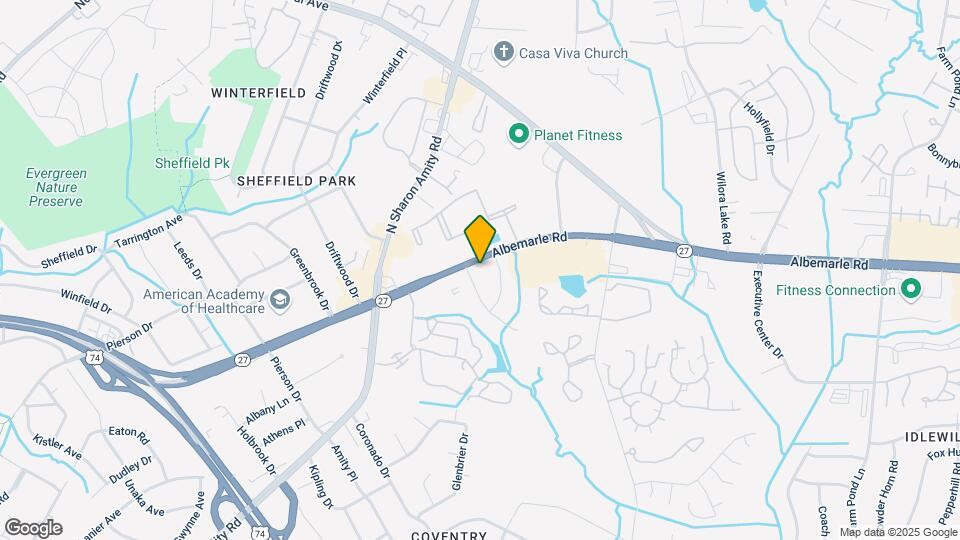 5410 Albemarle Rd Map and Location Details