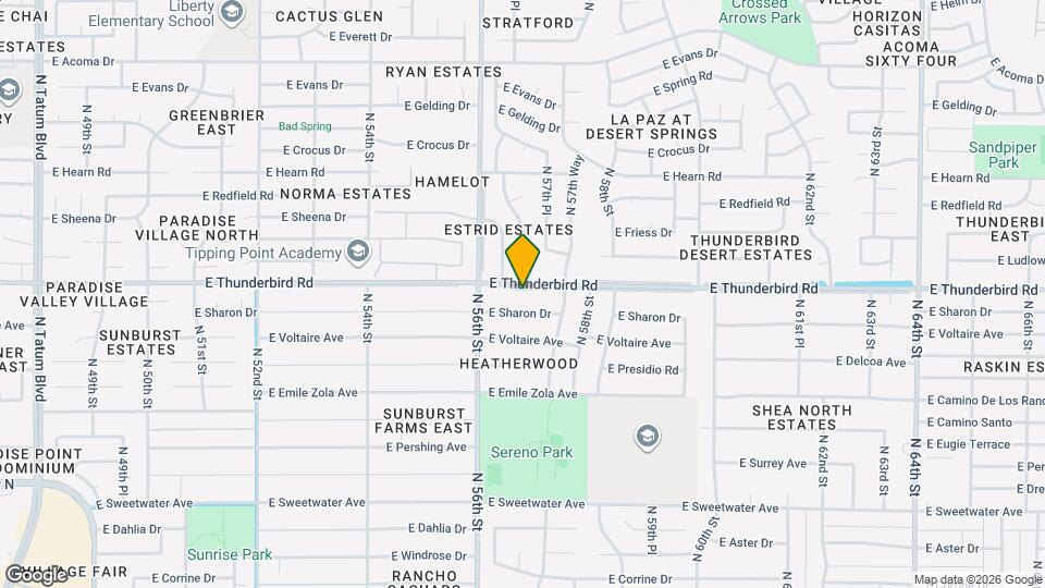 5639 E Thunderbird Rd Map and Location Details
