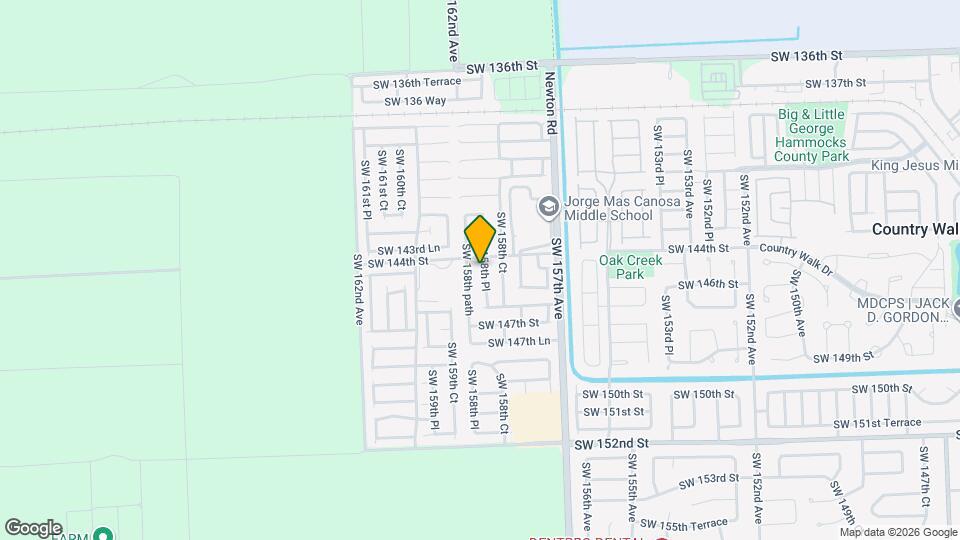 14438 SW 158th Pl Mapa y Detalles de la Ubicación