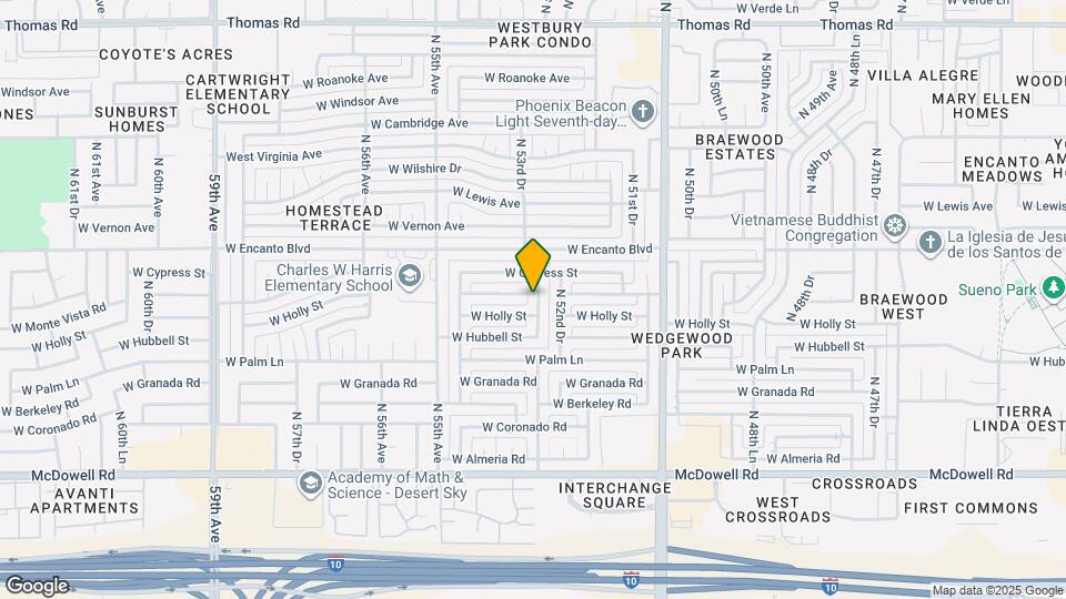 2054 N 53rd Ave Map and Location Details