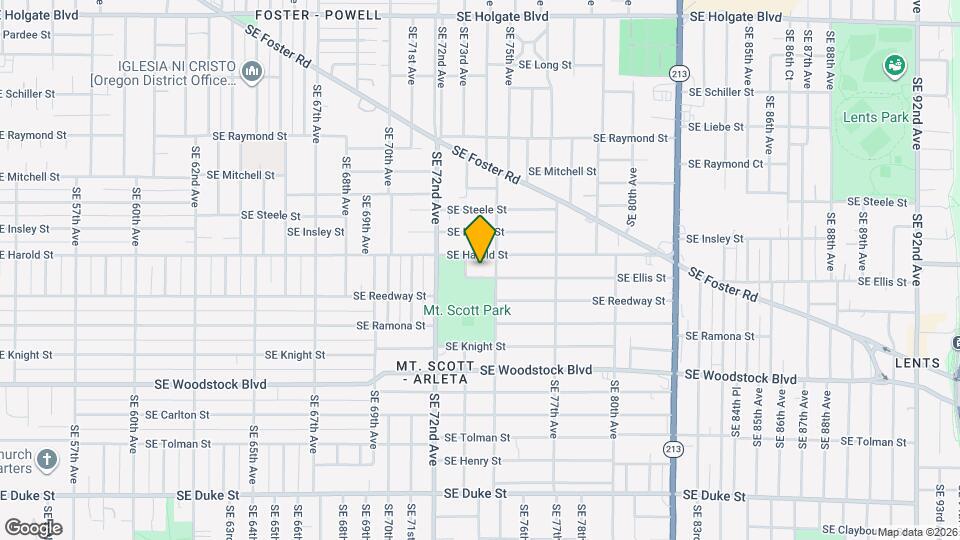 7321 SE Ellis St, Unit Ellis Street Basement Apt Map and Location Details