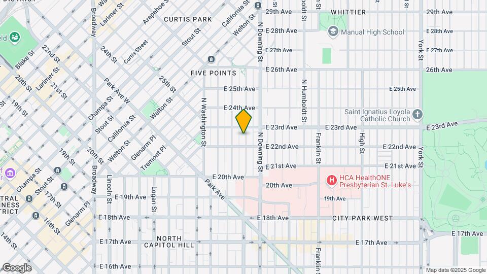 2231 N Ogden St Map and Location Details