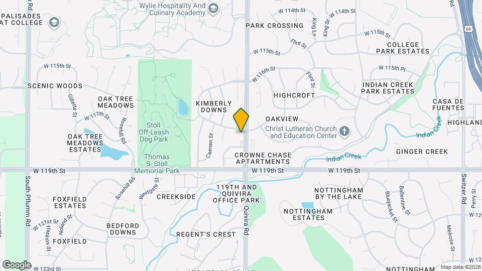 11905 W 117th Terrace Map and Location Details