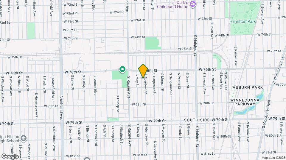 7634 S Aberdeen St Mapa y Detalles de la Ubicación