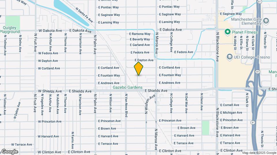 714 E Fountain Way Map and Location Details