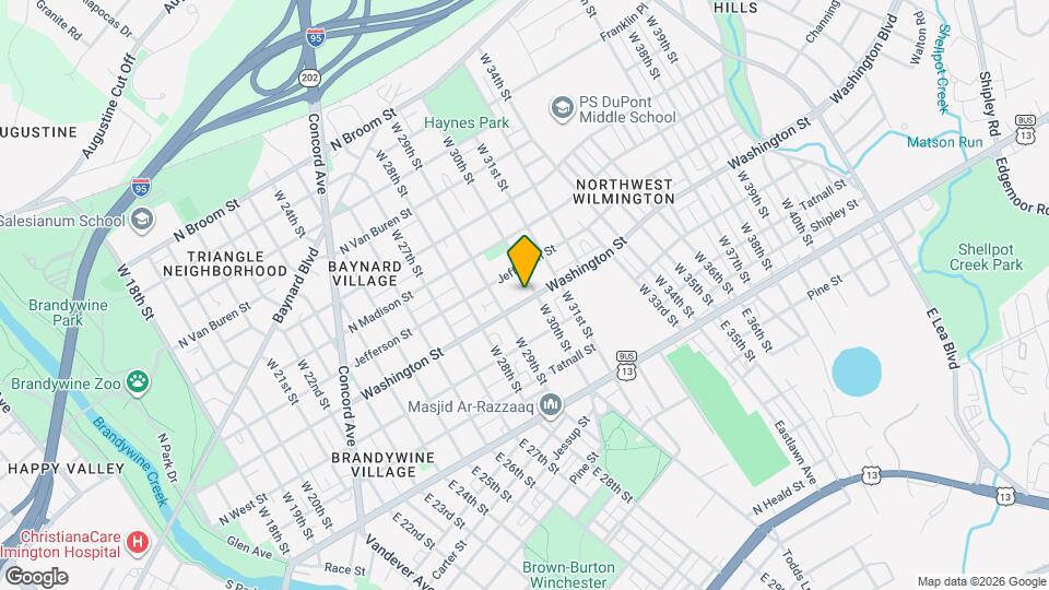 2923 Washington St Map and Location Details