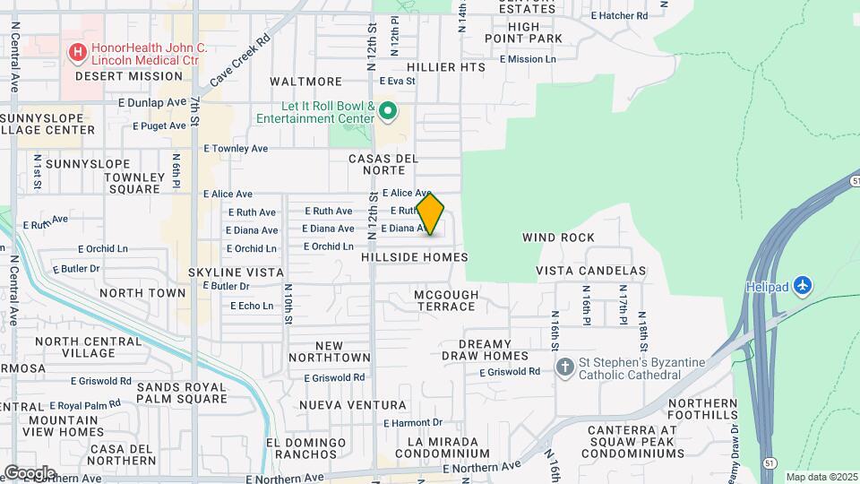1320 E Orchid Ln Map and Location Details