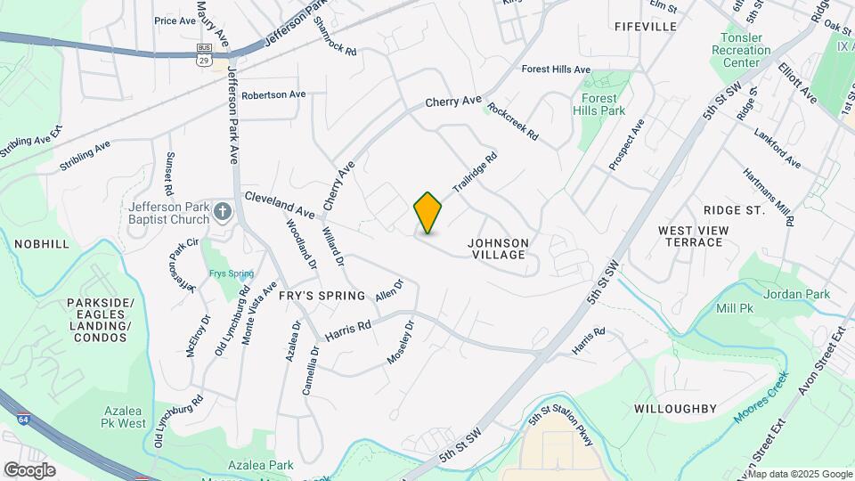 705 Highland Ave Map and Location Details