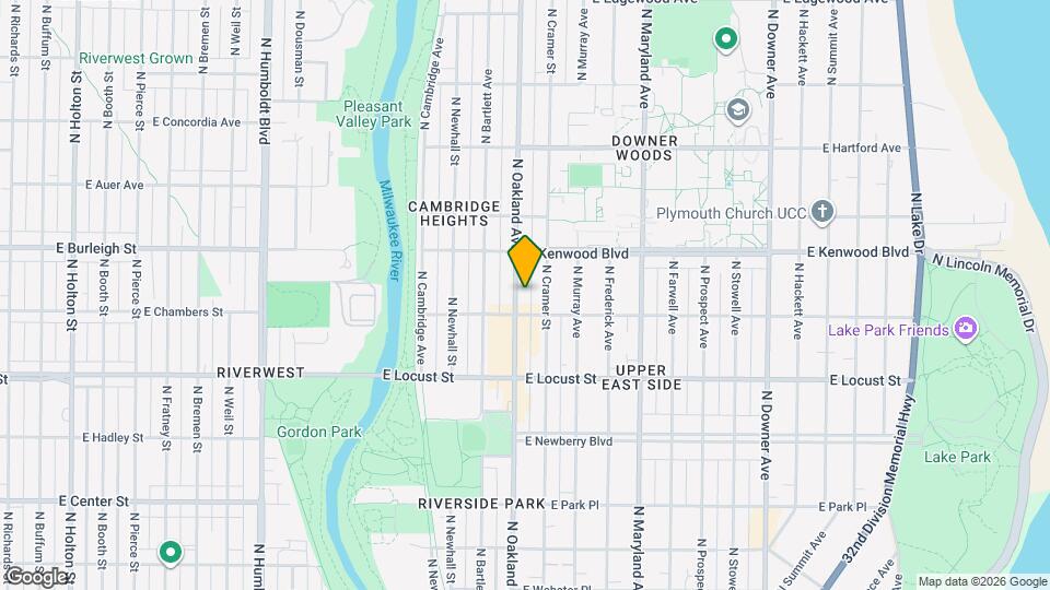 3024 N Oakland Ave, Unit upper Mapa y Detalles de la Ubicación