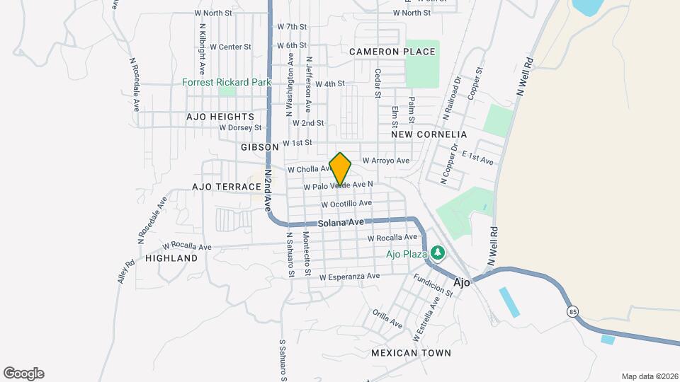 541 W Palo Verde Ave Mapa y Detalles de la Ubicación