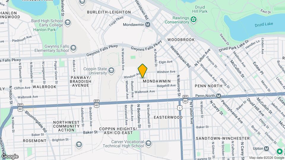 2204 Clifton Ave Map and Location Details
