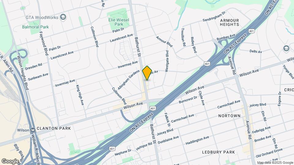 3815 Bathurst St Map and Location Details