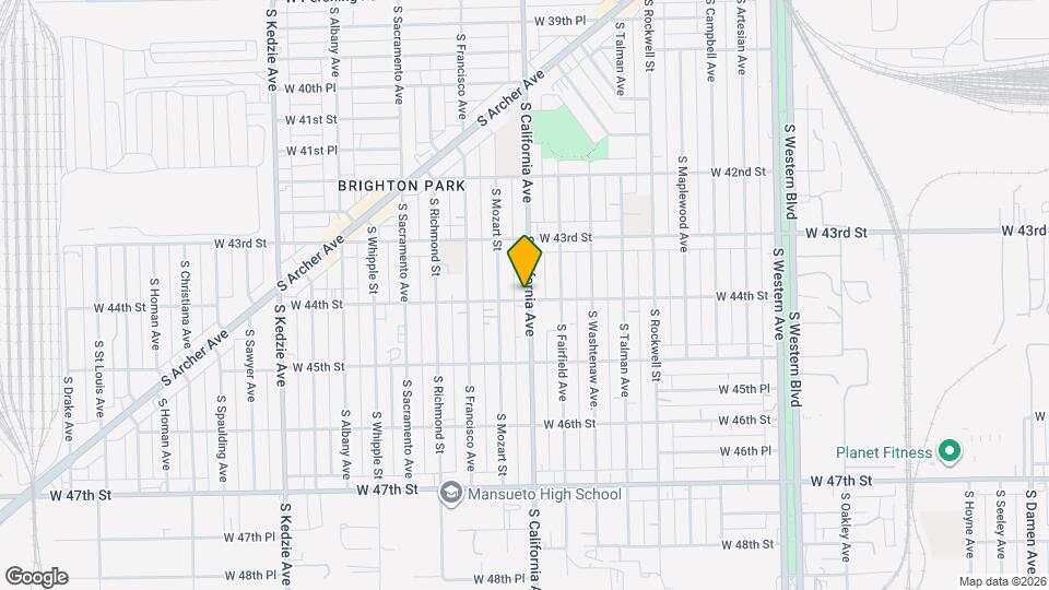 4354 S California Ave Map and Location Details