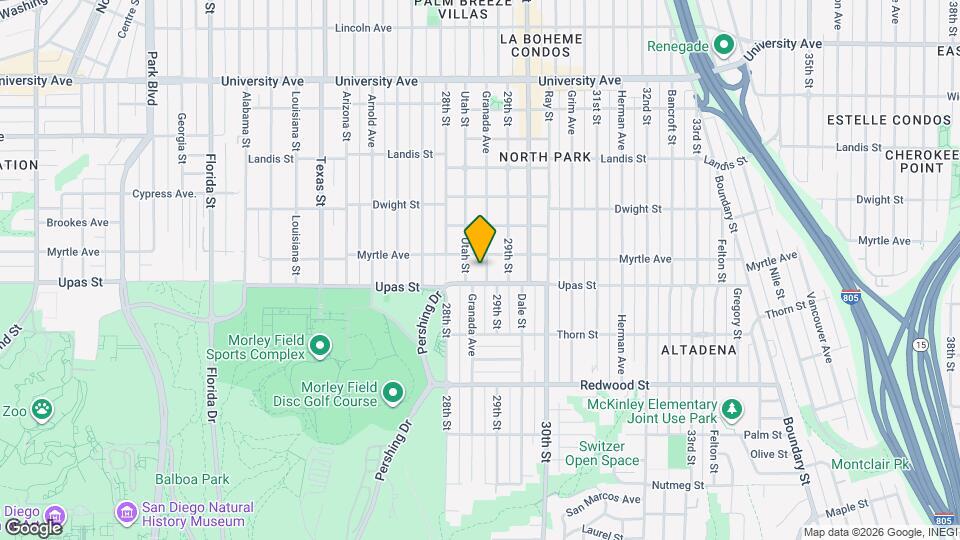 3420 Granada Ave Map and Location Details