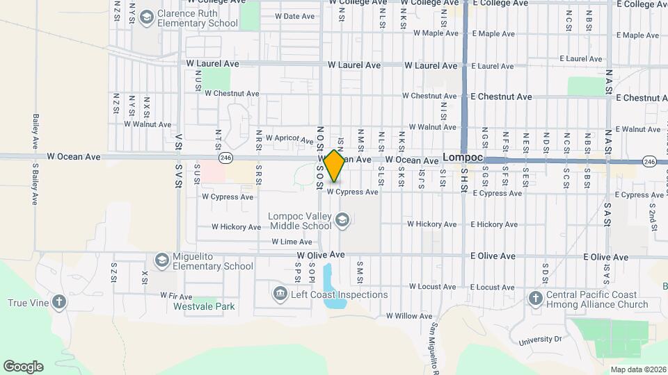 707 W Cypress Ave Map and Location Details