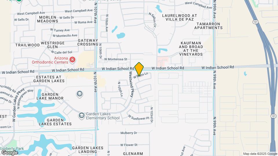 10383 W Dana Ln Map and Location Details