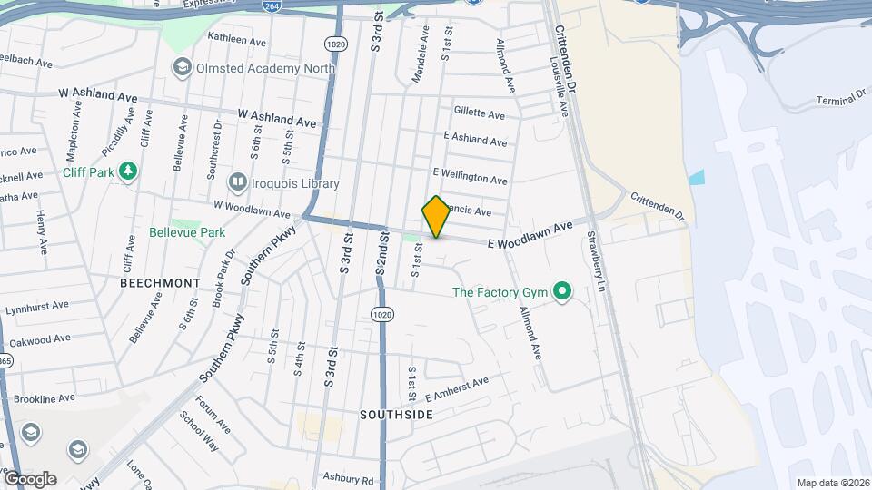 112 E Woodlawn Ave Mapa y Detalles de la Ubicación