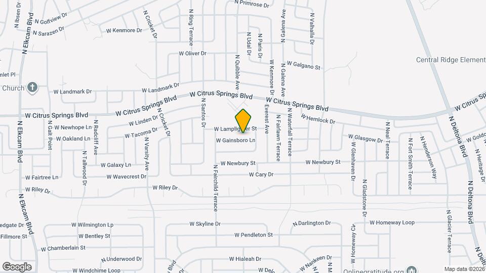 1531 W Gainsboro Ln Map and Location Details