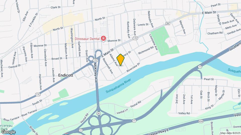 417 Adams Ave Map and Location Details