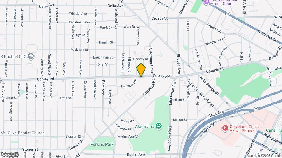 607 Copley Rd Map and Location Details