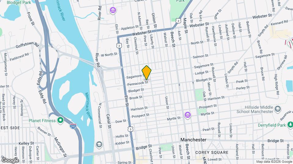 56 Pennacook St Map and Location Details