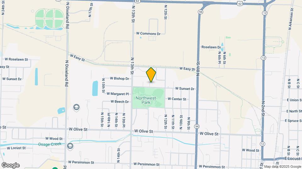 1233 W Sunset Dr Map and Location Details