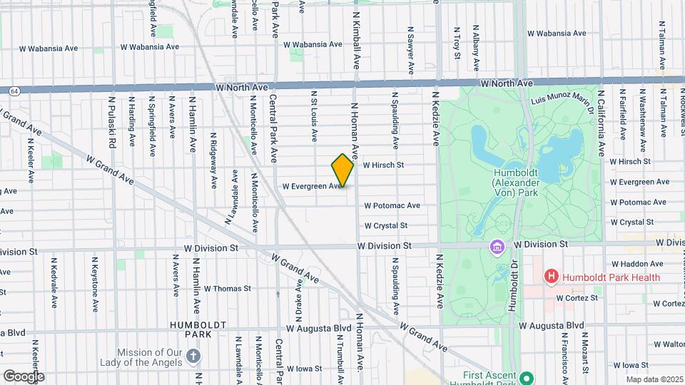 3423 W Evergreen Ave Map and Location Details
