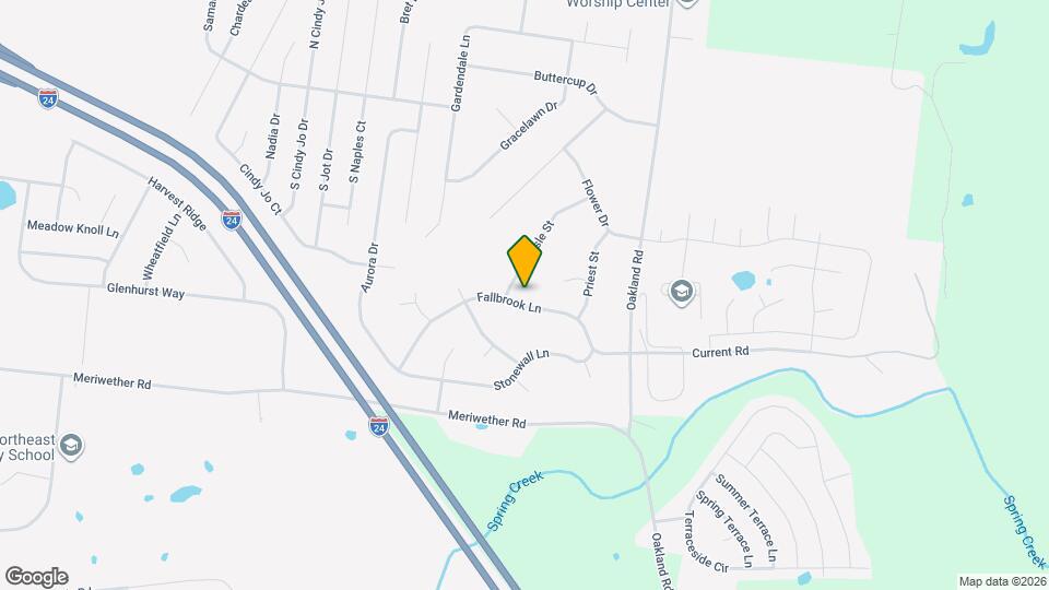 645 Fallbrook Ln Map and Location Details