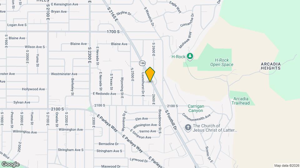 1930 S Foothill Dr Map and Location Details