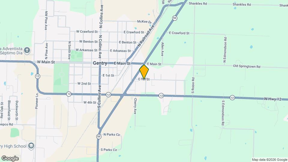 619 E 1st St Map and Location Details