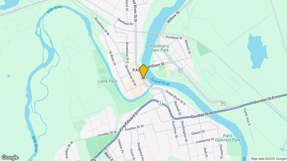 32 Grand River St N Map and Location Details