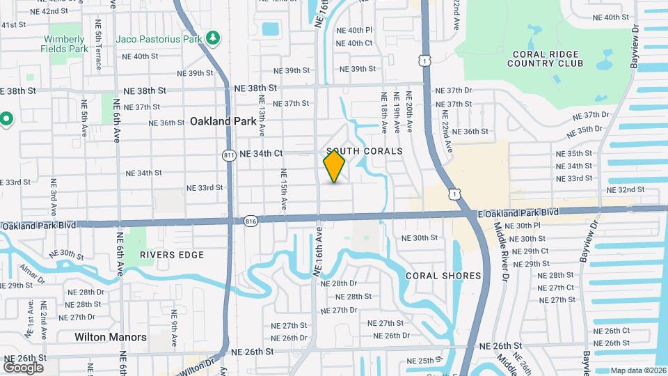 1644 NE 33rd St Map and Location Details
