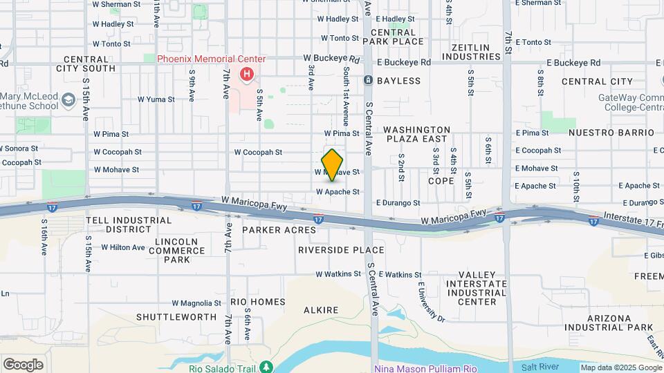 114-116 W Apache St Mapa y Detalles de la Ubicación