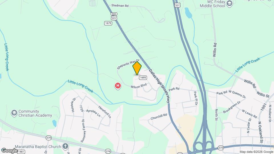 1418 Gaston Way Mapa y Detalles de la Ubicación