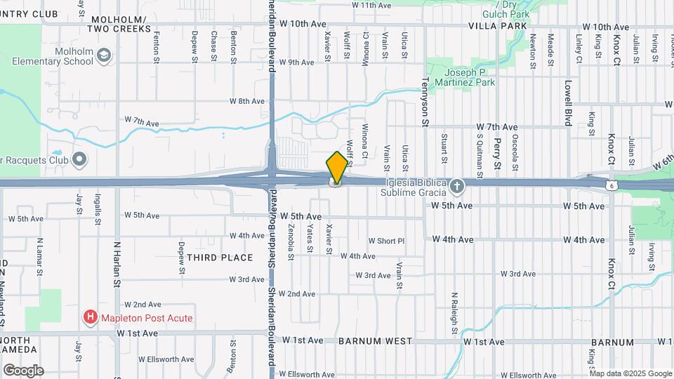 4860 W 6th Ave Map and Location Details