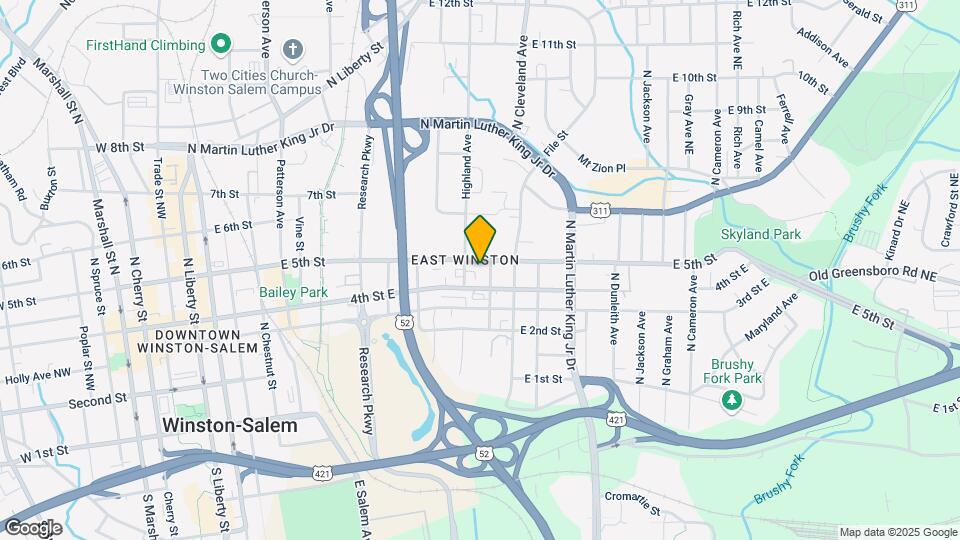 1030 E 5th St Map and Location Details