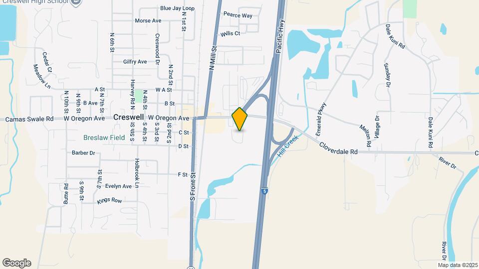 345 E Oregon Ave Map and Location Details