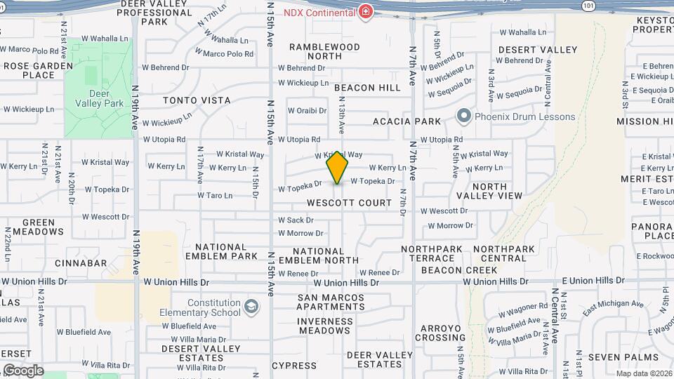 19031 N 13th Dr Map and Location Details