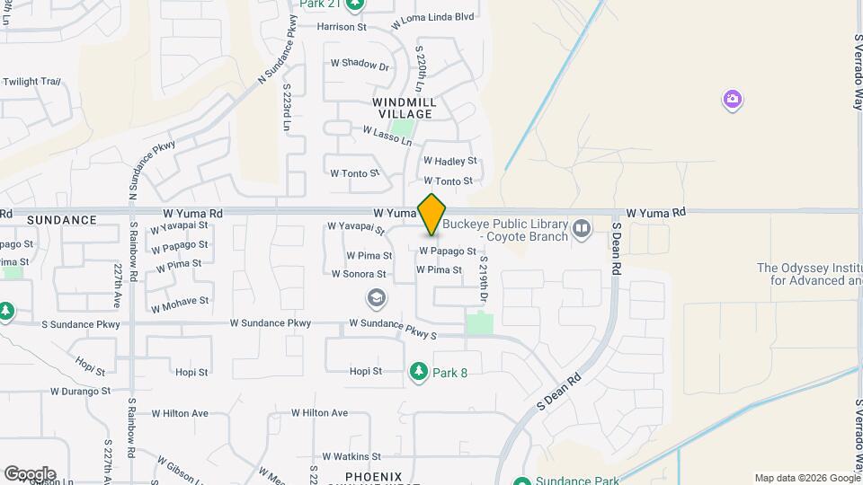 1344 S 220th Dr Mapa y Detalles de la Ubicación