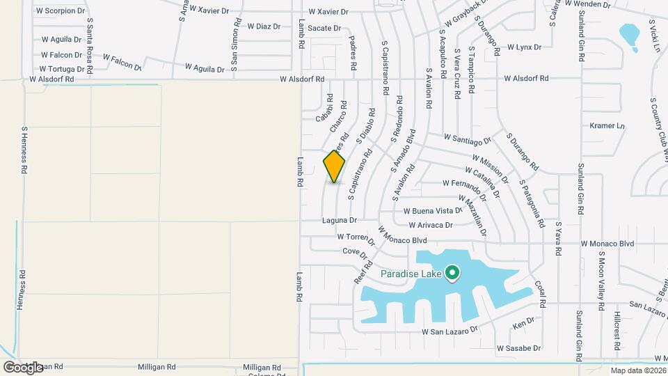 15160 S Diablo Rd Map and Location Details