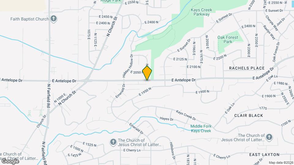 1587 E Primrose Ln Map and Location Details