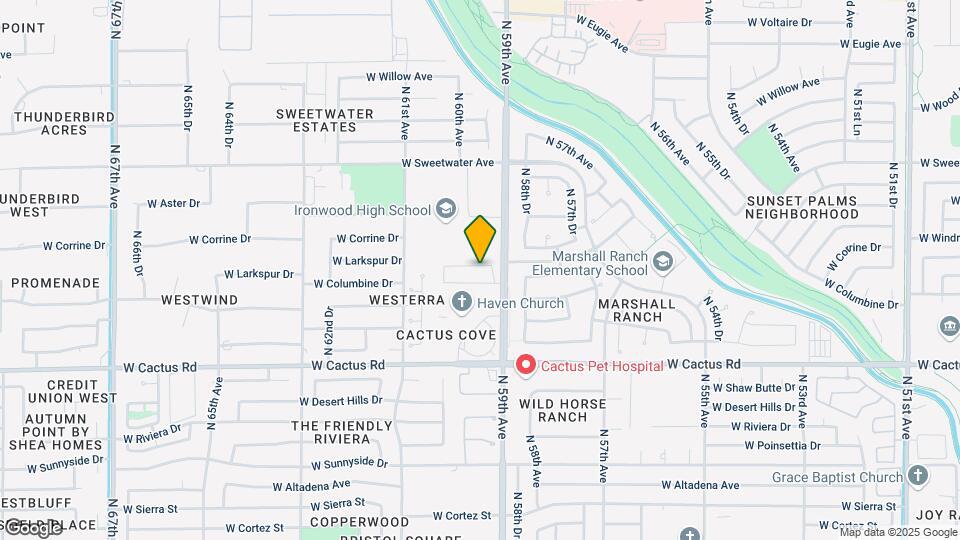 5927 W Larkspur Dr Map and Location Details