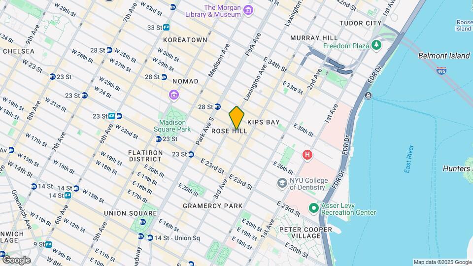142 E 27th St Mapa y Detalles de la Ubicación