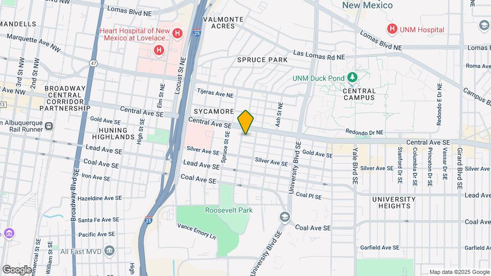 1405 Gold Ave SE Map and Location Details