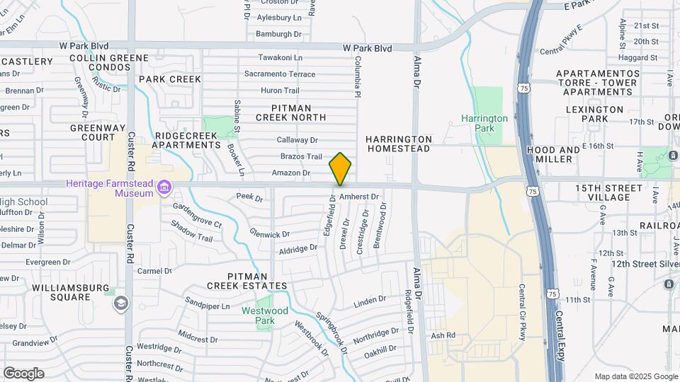 1429 Amherst Dr Map and Location Details