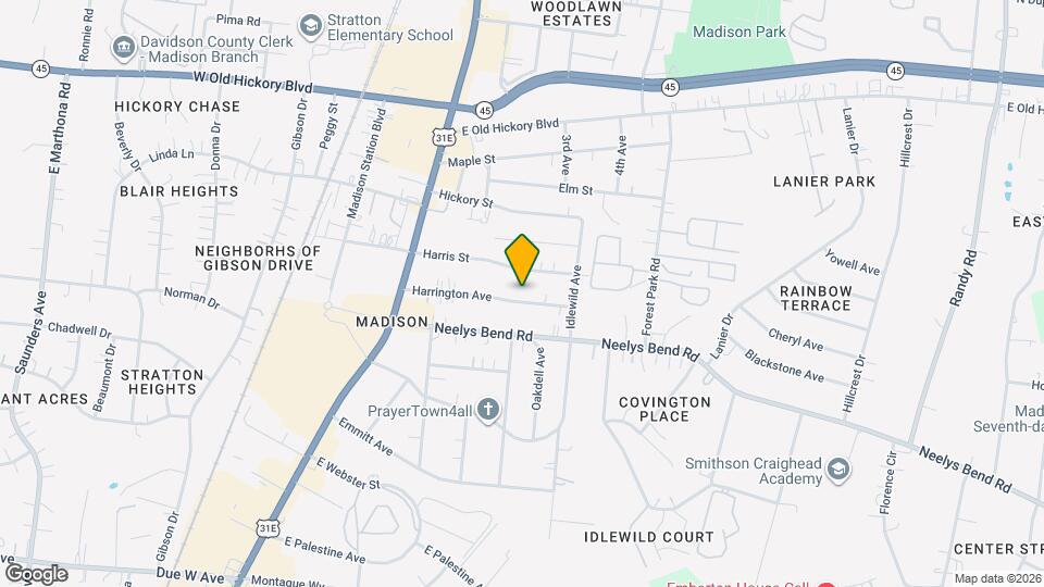 235 Harrington Ave Map and Location Details