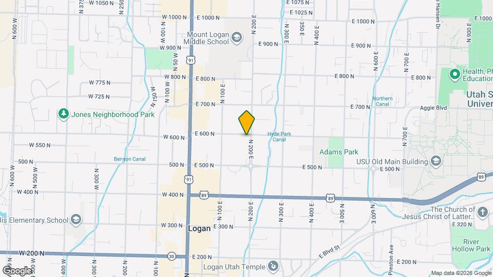 591 N 200 E, Unit B Map and Location Details