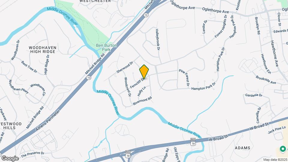 225 Ferncliff Dr Mapa y Detalles de la Ubicación